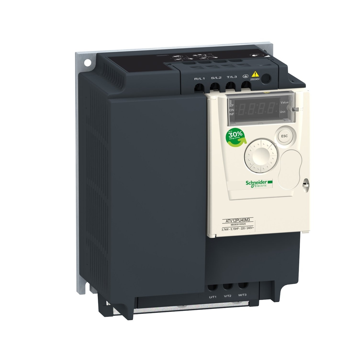 variable speed drive ATV12 - 4kW - 5hp - 3ph - 200..240V - on base plate