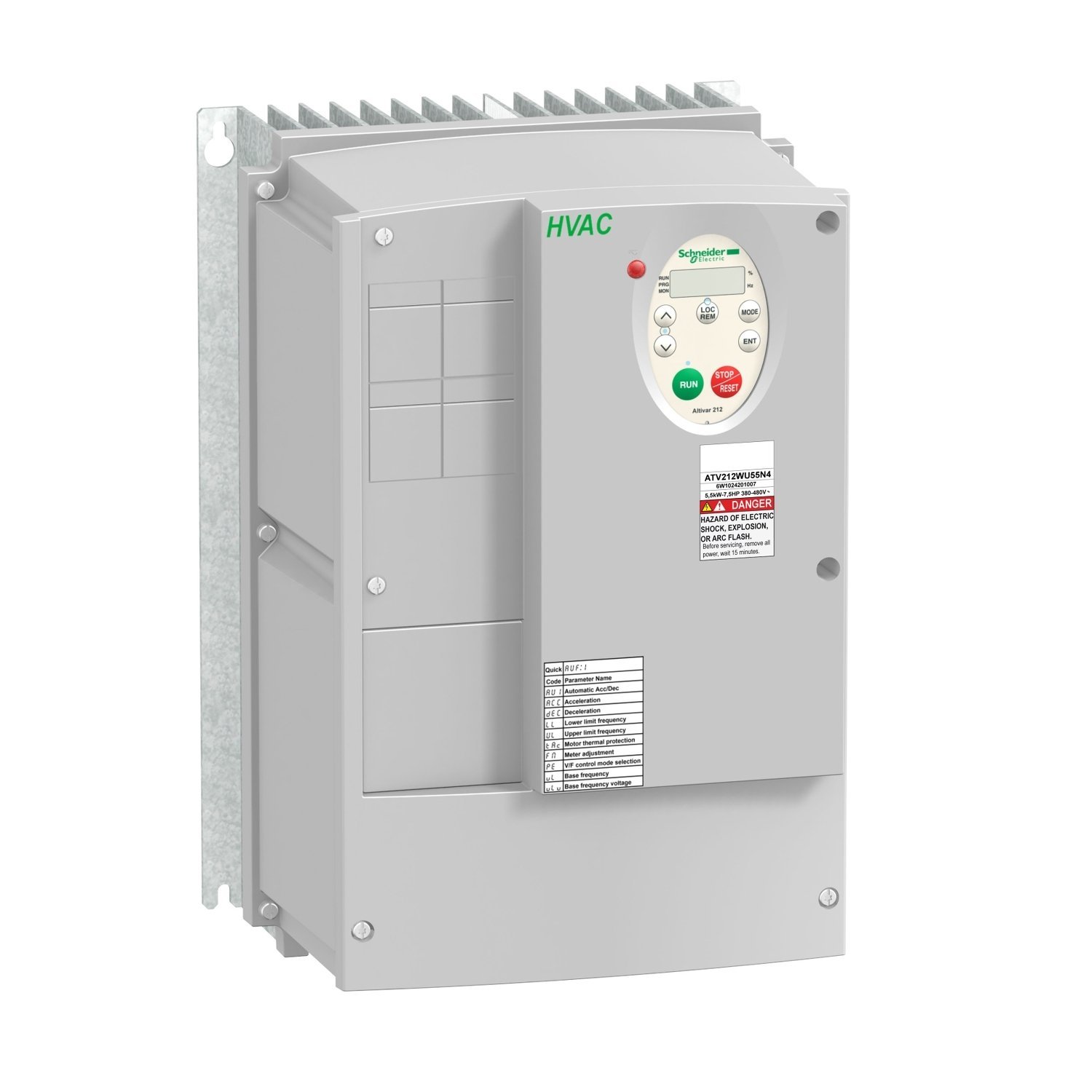 variable speed drive ATV212 - 5.5kW - 7.5hp - 480V - 3ph - EMC class C2 - IP55