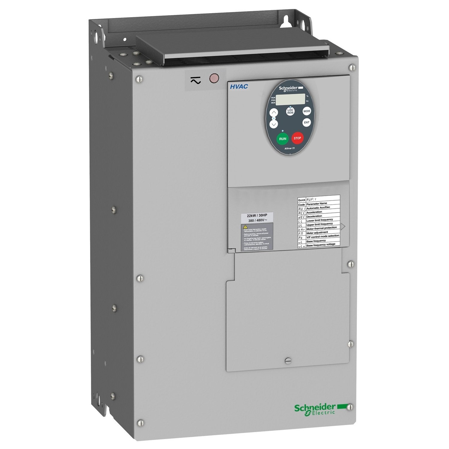 variable speed drive - ATV21 - 30kW 40HP - 480V - EMC filter class A - IP20