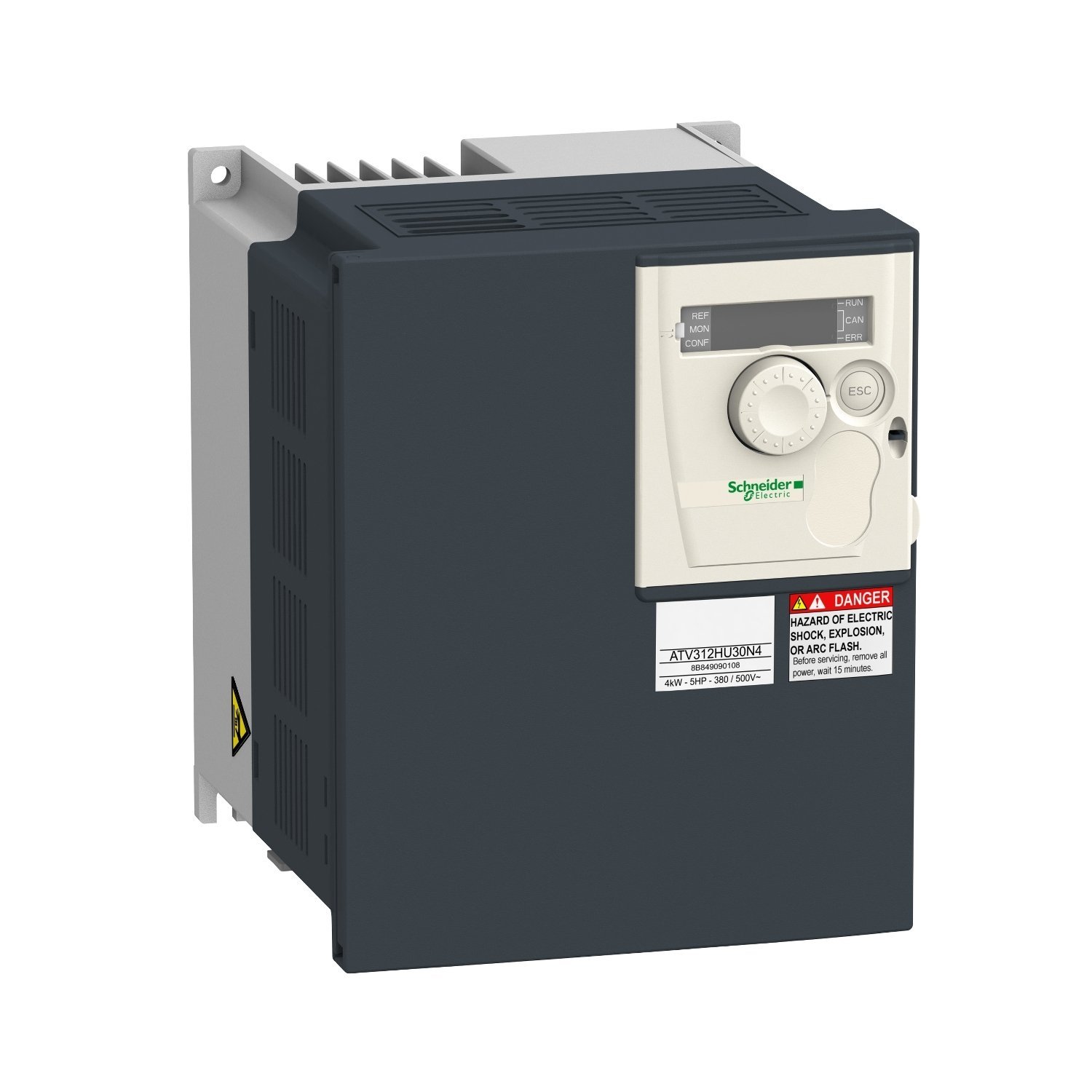 Variable speed drive, ATV312, 2.2kW, 3hp, 170..264V, 1 phase supply, 11A, CANopen, Modbus
